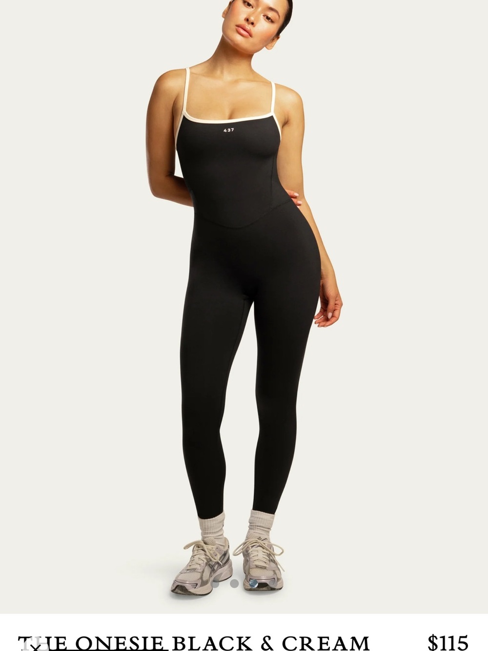 437 The Onesie Black & Cream - XS - Picture 3 of 5